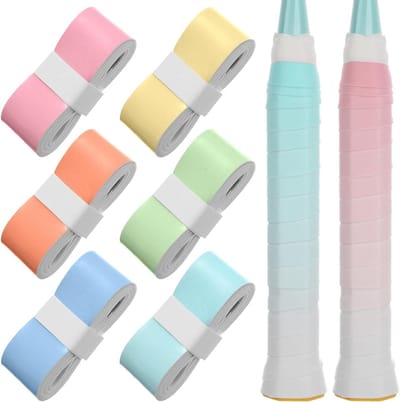 Set van 6 Kleurverloop Grip Bands voor Tennisrackets - Antislip, Zweetbestendig en Geschikt voor Padel en Badminton