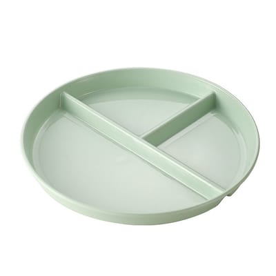 Gsedaox-Borden-met vakverdeling-verdeelde borden met vakverdeling 3 vakken-fruitschaal-Tarwestro-22.5 cm-Onbreekbare Dinerborden-Cyaan
