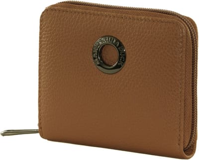 MANDARINA DUCK Leren Portemonnee Mellow Leather Zip Wallet Indian Tan Bruine