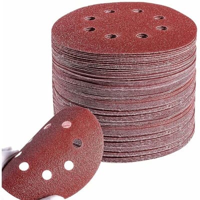 EXCITAT Schuurpapier - 8 gats rond schuurpapier - p60/80/100/120/240 - 125mm diameter - geschikt voor excentrische schuurmachines slijpen, polijsten, ontroesten - 100 stuks