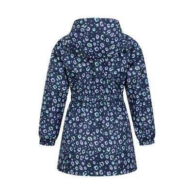 Mountain Warehouse Dale Luipaardprint Lichtgewicht Waterdichte Jas voor Kinderen/Kinderen (Donker paars)