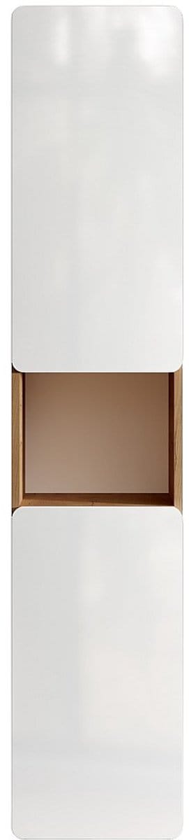 Vente-unique Badkamerkolom, naturel en wit - L35 x B32 x H170 cm - ARUBA