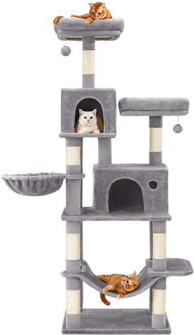 Feandrea - Krabpaal - Kattenboom - Voor Katten - Meerdere Niveaus - Grote Grot - Hangmat