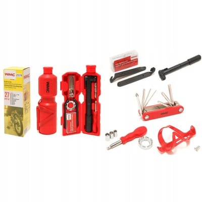 WMC Tools WMC-2727R - Fietsgereedschapset - 27 Delig - Rood Bidon - Staal