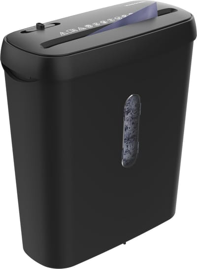 Papierversnipperaar Voor Thuis - Compacte Papiervernietiger 8 Liter - Vernietigt 6 Vel - Stroken P2 - Zwart - Vivid Green
