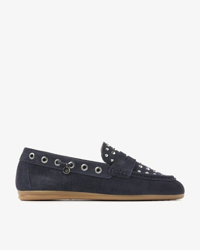 VIA VAI June Macy Loafers Dames - Suède - Blauw - Maat 36