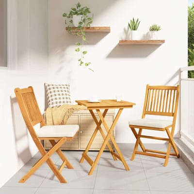 vidaXL - Tuin - Bistro - Set - 3 - st - Bruin - Massief - Acacia - Hout