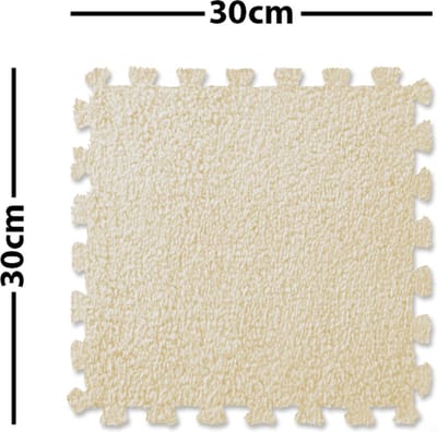 Pluche tapijttegel - Zand - Tapijttegel - Vloer - Kinderkamer - Speelkamer - 10 stuks