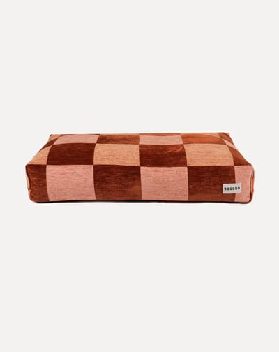 DOGGUO® Orthopedisch Hondenkussen - M 85x55 cm - Hondenmatras - Honden Kussen voor Hond - Zachte Hondenbed - Wasbare Hoes - Memory Foam Hondenmand - Dog Bed - Coussin Chien - Brown Beige Peach