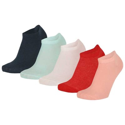 Apollo - Kinder Sneakersokken - Multi Color - 5-Pak -Maat 23/26 - Kindersokken- Sneakersokken kinderen
