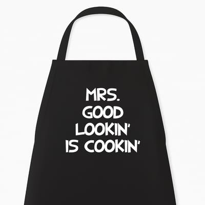 Keukenschort "Mrs. Good Lookin' Is Cookin'" | Origineel Kerstcadeau & Sinterklaascadeau voor Haar