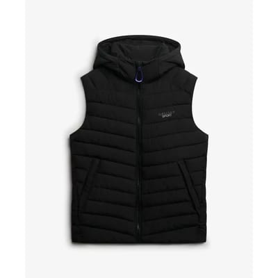 Superdry - Fuji Gewatteerd Vest Met Capuchon - Heren - Gilets
