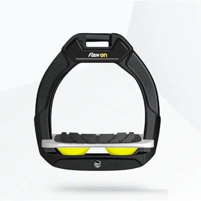 Veiligheidsschoenen voor paardrijden Gehoekte Grip Zwart/Grijs/Geel kind Flex-On Safe-On