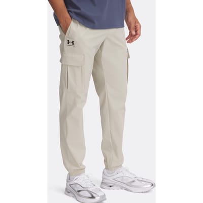Under Armour UA Vibe Woven Cargo Pants-BRN Heren Sportbroek - Khaki Base - Zwart