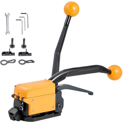 Kit de cerclage, Outil de cerclage manuel en acier A3 robuste avec largeur réglable, Kit de cerclage manuel pour emballage de palettes métalliques pour entrepôt,