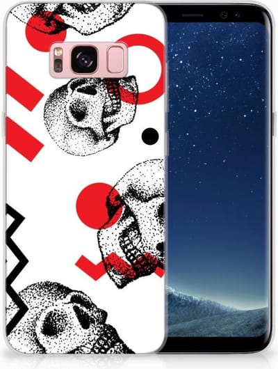 Silicone Back Case Samsung Galaxy S8 Skull Red