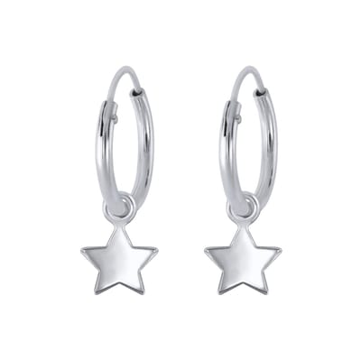 Zilveren ster hanger kinder oorringen | ster kinderoorbellen | ster oorbellen Meisje Zilver | Zilverana | Sterling 925 Silver