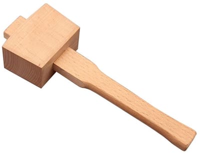 Dailygoody - Beuken Houthammer - Professionele Houtbewerkingshamer - 245 mm - Houtbewerkingsgereedschap - Ideaal voor Timmerwerk - Geschikt voor DIY-p