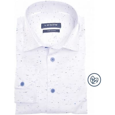 Ledûb Overhemd Fashion Slub Structure Wit / male