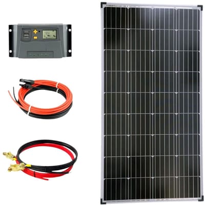 Zonnepanelen Compleet Pakket - Zonnepaneel met Stekker - Plat Dak - 130WATT