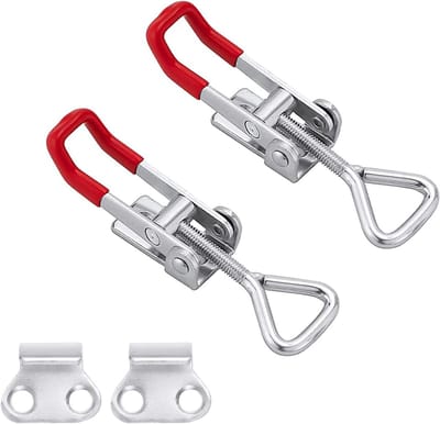 Verstelbare Tension Clasp Set van 2, Veiligheidsklem voor Kasten, Deuren en Lades, Houdkracht tot 100 kg, Lockable en Geschikt voor Meubels