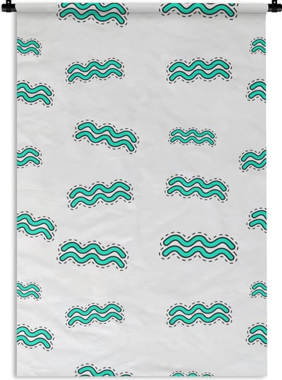 Wandkleed - Wanddoek - Aquarius - Astrologie - Zodiac - Design - 60x90 cm - Wandtapijt