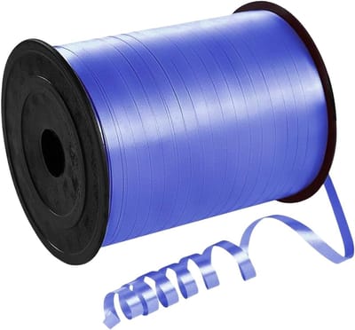 Donkerblauw krullint 5 mm voor ballonnen, 457 m glanzend gekrompen ballonlint, ballonkoord, feestkrullint voor geschenkverpakking, knutselen, Bos, kerstverjaardag, bruiloftsfeestdecoraties Sliky:Donkerblauw