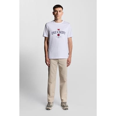 Lyle & Scott Drawstring Tapered Chino Cove Size: W32L32 | Chinos Outlet | Heren | Beige