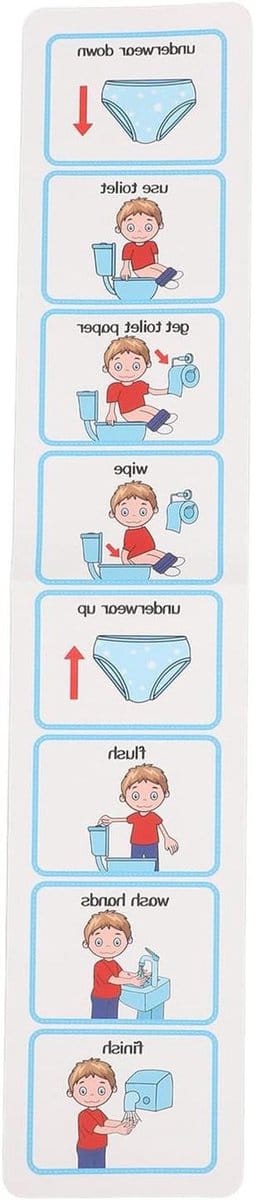 Zindelijkheid Schema - Visuele Kaart - Kinderen Leren - Waterdicht PVC - 27 x 11 cm - Meerkleurig