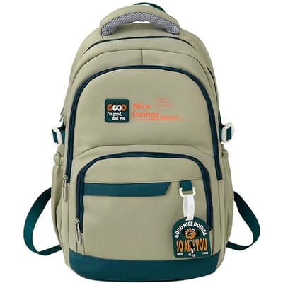 Rugzak met grote capaciteit Nieuwe mode Trendy Spot Rugzak Middelbare school Middelbare school Hogeschool School Schooltas with pendant.