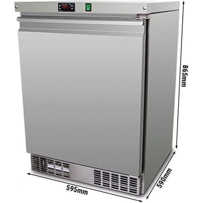 GGM Gastro Unterbau-Tiefkühlschrank Edelstahl PREMIUM - 110 Liter- mit 1 Tür Zilver