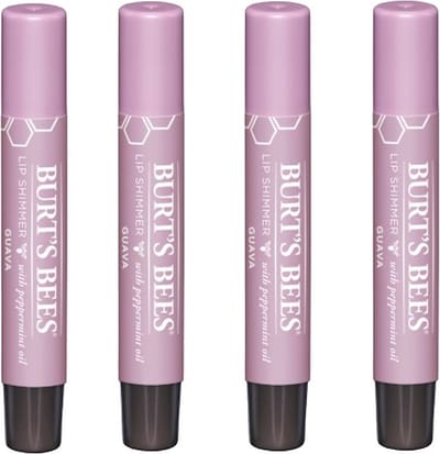 BURT'S BEES - Lip Shimmer Guava - 4 Pak - Voordeelverpakking