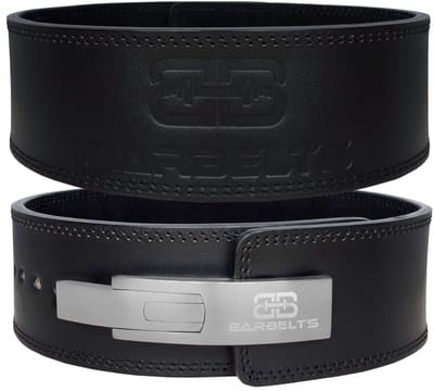 Barbelts Lever belt 10mm Onyx - powerlift riem - Maat (tailleomtrek): L: 85 - 107 cm