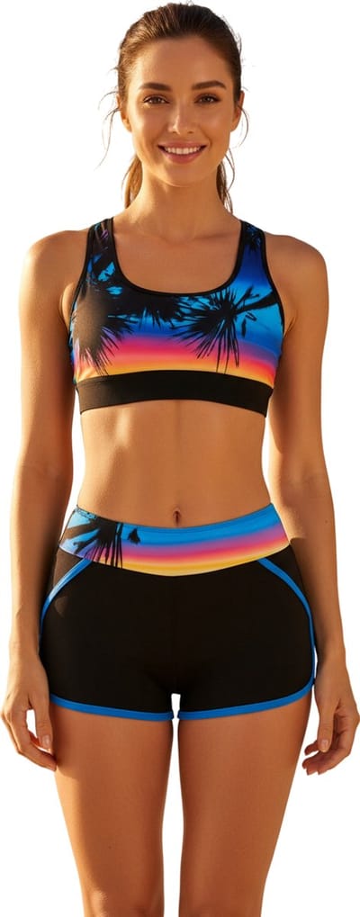 Design Tankini Bikini met Broekje - Bikinibroek - Zwart - Badpak - Dames