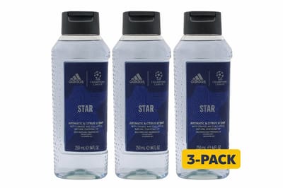Adidas Champions League Douchegel 3-in-1 – 3-Pack – 3 × 250 ml – Body, Hair & Face – Mannen