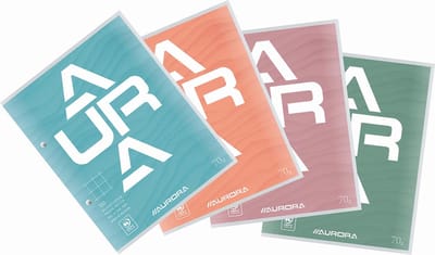 Aurora cursusblok, ft 16,5 x 21 cm, 75 vel, 2-gaatsperforatie, geruit 10 mm 10 stuks