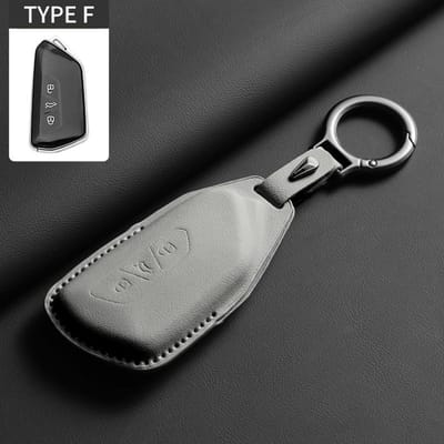 Voor Vw Volkswagen Id.3 Id.4 Crozz Passat Sagitar Tiguan L Teramont Golf Gti Lamando Tavendor Talagon Lederen Auto Sleutelhoesje Cover black