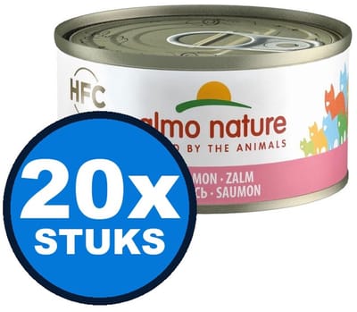 20x Almo Nature - HFC - Kattenvoer - Natvoer in Gelei- Zalm - 85g