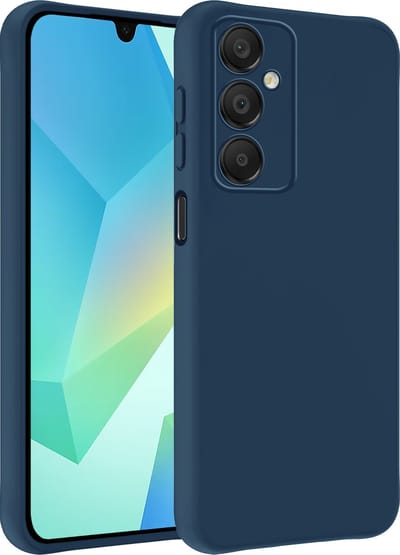 Hoesje - Geschikt voor Samsung Galaxy A16 - Sterk & Shockproof - Siliconen Case - Hoes Cover - Telefoonhoes - Donkerblauw
