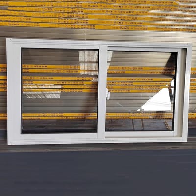Schuiframen - Kleine ramen - Ventilatie huis - Gehard glas - 86 x 43 cm - Wit
