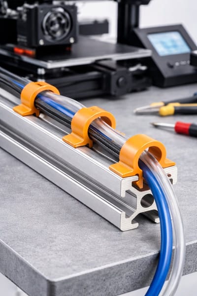 Kabelhouders voor 4040 en 4080 Aluminium Profiel – Set van 10 – Snap-in T-Slot Clips – 3D Geprint – Voor Simrig & Kabelmanagement – Zwart