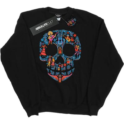 Disney Heren Coco Schedelpatroon Sweatshirt (Zwart)