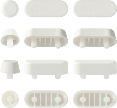 WC-bril buffers - Toiletdeksel pads - Geluid dempen - Schokabsorberend - 18 cm breed - Wit