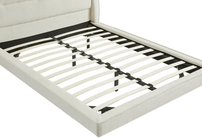 Vente-unique Bedframe stof beige 160 x 200 cm