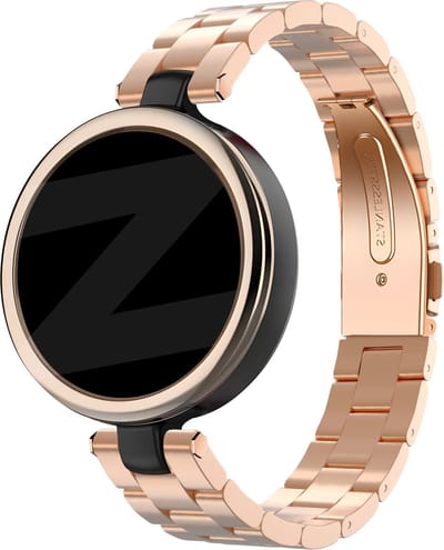 Bandz stalen band 'Classic' geschikt voor Garmin Lily - Hoogwaardig stalen materiaal smartwatchbandje - Gemakkelijk in te korten met de meegeleverde toolkit - roségoud stalen bandje