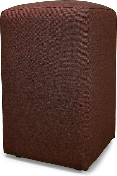 Ottomaanse poef - Voetenbank kruk - Extra zitplaats - Stabiele houten basis - 28x28x44 cm - Rood
