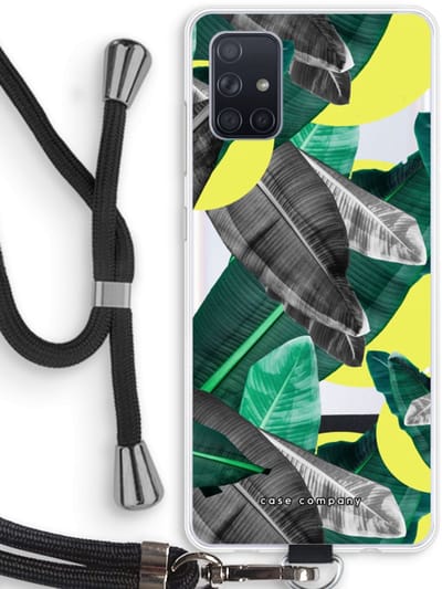 Case Company® - Hoesje met koord geschikt voor Samsung Galaxy A71 hoesje met Koord - Fantasie jungle - Telefoonhoesje met Zwart Koord - Bescherming aan alle Kanten en Over de Schermrand
