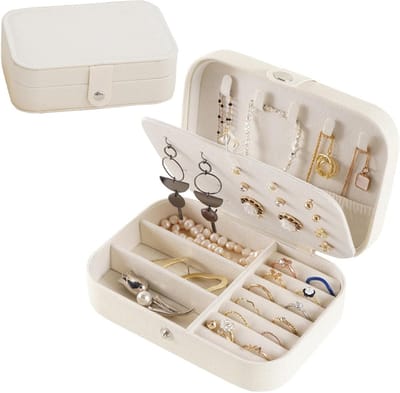 Reisjuwelendoos van Kunstleer, Draagbare Opbergdoos voor Sieraden, Perfecte Cadeau-idee voor Vrouwen en Meisjes, Ideaal voor Oorbellen, Ringen en Kettingen, Luxe Sieradenopslag