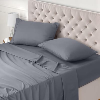 Aura® Dekbedovertrek 180x200 - Dekbedovertrek - Dekbed - Grijs - 200cm x 180cm x 3cm
