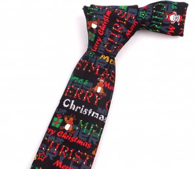 Stropdas- Kerst- Rood- Merry Christmas- Kerst stropdas-Charme Bijoux